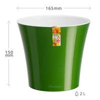 Ghiveci ARTE 2 L (verde-auriu-alb) 2