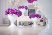 Ghiveci LILIA  6 L pe picior (alb)